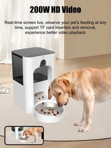 1pc New USB Powered Pet Smart Camera With Adjustable Lens, 135oz/4L Capacity Automatic Pet Feeder With Stainless Steel Bowl, APP Controlled, Stylish Design, Suitable For Multiple Scenes (Living Room, Balcony, Bedroom, Outdoor) - 4L - View 15
