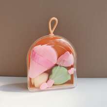 9件套迷你粉扑套装，含干粉扑收纳盒、化妆海绵、拇指粉扑、局部化妆海绵、眼影粉扑 - 拱形盒款 - 查看 5