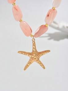 1 chiếc vòng cổ trang sức phong cách Bohemian thanh lịch, phù hợp mọi mùa dành cho nữ, lấy cảm hứng từ đại dương, với các chi tiết như sao biển vàng, vỏ sò giả nhiều màu sắc, sao biển khảm thủy tinh, vỏ sò, cá nhỏ vàng, mặt dây chuyền hình cá, cá ngựa, tôm hùm đỏ, cua, hạt tre, hạt ngọc bích giả, hạt cườm nhiều màu ngẫu nhiên, hạt đá nhỏ, vỏ sò khảm ngọc trai giả, vỏ sò, dây chuyền mạ vàng. - Nhiều màu - Xem 4