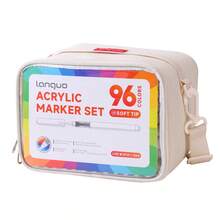 Bút dạ acrylic đầu mềm Languo 96/192/240/288 màu, màu sắc dành cho sổ vẽ graffiti tự làm của học sinh, không phai trên giấy, bút dạ màu có thể xếp chồng lên nhau, dòng màu đen sáng và tông màu da để vẽ hình người, cọ acrylic mềm chống thấm nước, thích hợp cho trứng Phục Sinh, quà tặng Halloween và Giáng sinh, sâu bướm. - khác - Xem 12