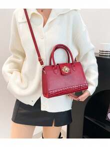 Women Top Handle Bags - Khaki - View 3