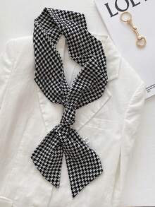 1 chiếc khăn quàng cổ đa năng họa tiết răng cưa, mềm mại và thoải mái, phụ kiện giữ ấm cổ mùa xuân/hè mới, quà tặng. - Nhiều màu - Xem 7