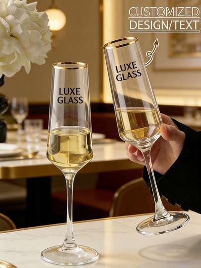 Personalized Champagne Glasses, Customizable With Names, Suitable For Weddings, Anniversaries, Engagements, Proposals, Or Romantic Gifts; Bridal Gifts, Couple's Glasses; Elegant Custom Champagne Glasses; Bridal Glasses Suitable For Valentine's Day, Birthdays, Bridal Showers, Unique Wedding Favors Or Souvenirs; Ideal For Brides And Grooms, Newlyweds, Or Bachelor/Bachelorette Parties; Also Suitable For Brunch, Housewarming Parties, Symbolizing Eternal Love.