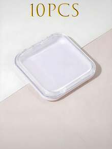 1/30 piezas Caja de almacenamiento y exhibición portátil para salón de uñas, caja de almacenamiento de uñas plegable y transparente de 3 capas y 3 pliegues a prueba de polvo, adecuada para uñas, pendientes, anillos y diversos pequeños artículos de joyería, con cinta adhesiva, caja de almacenamiento de arte de uñas, caja de almacenamiento de joyas plegable, caja de almacenamiento de arte de uñas transparente y portátil, puede almacenar uñas, mejor regalo para el almacenamiento de arte de uñas - Multicolor - Ver 22