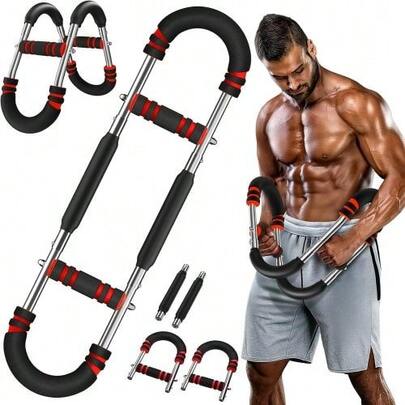Twister Arm Trainer (30-50kg/70-110lb) Adjustable, Portable Chest Training Device With 3 Resistance Levels, Fitness Equipment For Upper Body Workouts At Home/Office/Travel