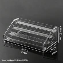 Giá trưng bày để bàn dạng thang trong suốt, giá trưng bày sơn móng tay bằng acrylic, giá đựng huy hiệu nhiều tầng bằng nhựa. - Nhiều màu - Xem 12