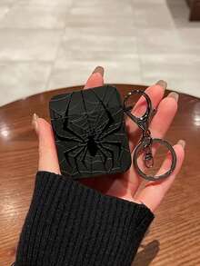 Black Spider/Butterfly Design Protective Case Compatible With Apple , Anti-Scratch And Anti-Drop Cover Compatible With Apple Wireless Earphones - 124 Black Spider - View 3