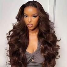 250% Density 13x6 Lace Front Wigs Human Hair Pre Plucked With Baby Hair 13x4 Body Wave HD Transparent Lace Front Human Hair Wigs For Women Ear To Ear Long Hairline 8inch-42inch - S4 - 查看 6