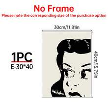 1/6pcs Black And White Canvas Art Wall Room Posters, Bold Room Decoration Aesthetic Murals, Framed+Frameless Room Decoration Supplies/Compromise Home Decoration, Fashionable Posters, Cute Room Decoration, Quirky Art Prints, Cool Room Decoration Supplies, Office Decoration, Bar Decoration, University Dormitory Decoration, Bedroom Decoration, Living Room Decoration, Kitchen Decoration, Bathroom Decoration - Multicolor - View 25