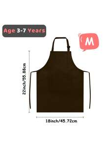 1pc Child Apron With 2 Pockets ,Simple And Stylish Apron,Adjustable Chef Art Apron For Boys And Girls ,Kids Painting Aprons, For Cooking Baking Painting Crafting Grilling Activity - Multicolor - View 28