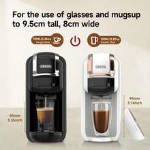 Cafelffe 4-In-1 Capsule Coffee Machine, 20 Bar Fully Automatic Home Coffee Maker Supporting Hot/Cold Brew, Compatible With Nes*/D Series Capsules/ESE Coffee Bags/Ground Coffee, Instant Heating For Quick Coffee Making, Compact Design Suitable For Home Use - View 9