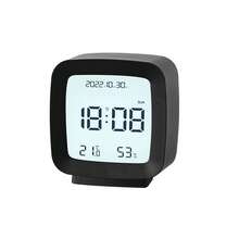 Reloj despertador de mesa, práctico y sencillo, control de temperatura interior, reloj especializado para temperatura y humedad. - 2286 Negro - Ver 4