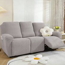 1件套弹力沙发套，沙发躺椅套，高弹力绒面面料，适用于单人/双人/三人沙发 - 銀灰色 - 查看 5