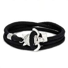 1条银色海龟手工编织男女通用手链，可调节多层海洋风情侣手链，航海风百搭配饰 - 烏龜款式 - 查看 6