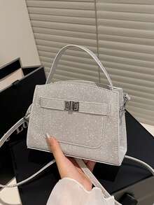Women's Handbag, Popular High-Quality Luxury Bag, Fashionable Tote Shoulder Bag, Suitable For Daily Outings - Silver - View 4