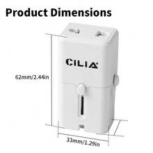 CILIA 通用旅行轉接頭 全球多國通用牆插充電器，附美/歐/英/澳插頭，10A 2500W 高功率多國電源插座轉接頭，適合旅行必需品 - 查看 8