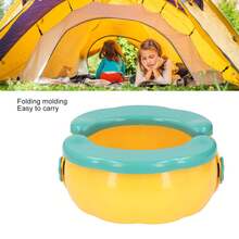 Inodoro de la maceta del bebé Inodoro de entrenamiento de la maceta del bebé plegable portátil para niños Viajes al aire libre - Amarillo - Ver 3