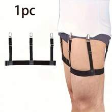 1/2/4 chiếc dây giữ áo sơ mi nam, dây thun điều chỉnh được, dây đeo tất đa năng kiểu Âu Mỹ, phụ kiện thời trang đường phố phong cách punk. - màu đen - Xem 14