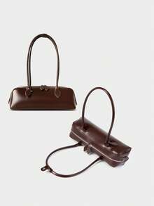 Túi xách đeo vai dáng baguette cao cấp, túi đeo vai cỡ lớn thiết kế độc đáo dành cho nữ, túi baguette dài màu đỏ thanh lịch. - Nhiều màu - Xem 12