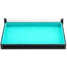5 Large Jewelry Trays In Velvet Faux Leather (33x22cm) With Cover - 綠松石 - 查看 2
