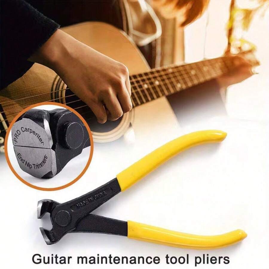 6-Inch Guitar String Trimmer Pliers, String Cutting Pliers, String Instrument Trimming Tool, Luthier Tool - Yellow - View 1