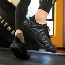 男士徒步鞋,防水凉鞋,适合沙滩、游泳、冲浪、健身 - 黑色 - 查看 7