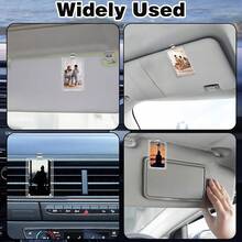 1pcs 2pcs Photo Car Visor Clip Photo Car Decoration Polaroid Photo For Car Couples Gift Valentine's Day Gift Wallet Photo Holder - 2pcs_WHITE - View 5