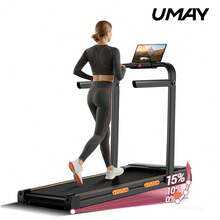UMAY 3 In 1 Walking Pad With 15% Incline, 6.3MPH Treadmill For Home Use With Incline, LED Display, 2.5 HP Quiet Small Walking Machine For Home And Office, Maximum User Weight 300Lbs. - US B Type Plug(110-127V) - View 1