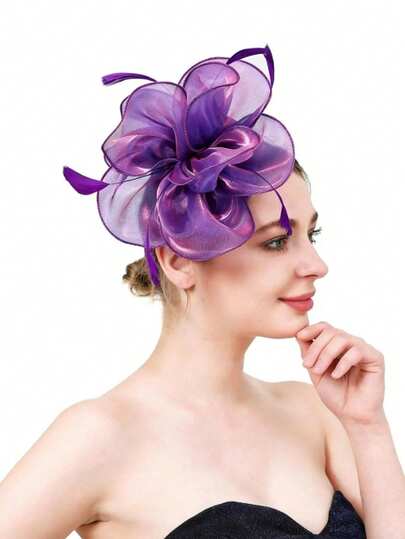 Băng đô cài tóc dự tiệc trà cho nữ và bé gái, phụ kiện tóc trang trí.