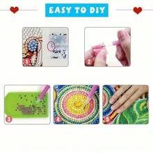 6pcs/Set DIY Diamond Painting Kit, Unique Lavender Pattern Design, Diamond Art Mosaic Postcard, Suitable For Birthday, Holiday, Mother's Day, Great Gift For Family, Friends And Lovers - Floral Pattern - View 6