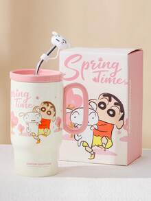 CRAYON SHINCHAN Cốc có tay cầm hình hoạt hình, cốc đựng đá dễ thương dùng cho văn phòng và trường học. - Nhiều màu - Xem 10
