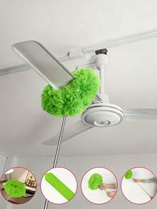 1 chiếc chổi quét bụi quạt trần có thể kéo dài kèm bàn chải tháo rời, thích hợp để vệ sinh quạt trần và xe RV. - Nhiều màu - Xem 3