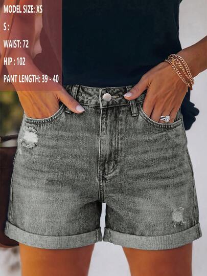 Neue lässige, weite, verwaschen einfarbige Jeans für Damen im Sommer, amerikanischer Street-Style, vielseitiger Urlaubscharakter