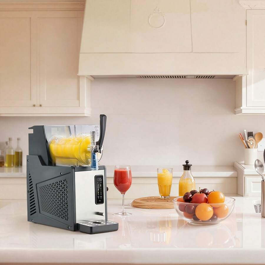 Slushie Machine, 4L/135oz No Ice Needed Slushy Machine For Home, Frozen Drink Maker With Single Tank, Margarita Machine With Self-Cleaning, For Frozen Margaritas, Frappés, Milkshake & More - 4L/135oz - View 1