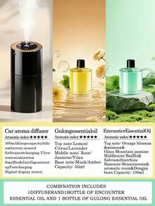 极简黑色香薰机，USB充电，6种精油可选。静音运行，适合夜间使用。顶部环形LED灯。适用于桌面、床头柜等多种场景，多功能用途：卧室助眠、客厅香氛、办公室舒缓压力、车载除臭。一机多用，为生活增添仪式感。 - 黑色 - 查看 18