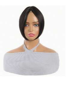 10英寸刘海假发，女士款，自然发际线，轻盈刘海，合成纤维接发，蓬松刘海假发片 - 彩色 - 查看 20