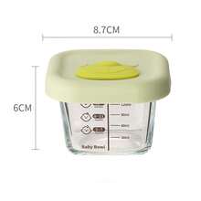 1 hộp đựng thức ăn dặm bằng thủy tinh, có thể dùng để hấp và luộc, chịu nhiệt cao, thích hợp làm trứng hấp, có nắp silicon đặc biệt, dụng cụ đựng thức ăn dặm cho bé. - Nhiều màu - Xem 12