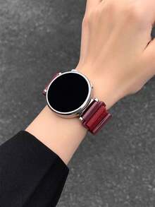 1 chiếc dây đeo đồng hồ thể thao bằng nylon 18mm/20mm/22mm, tương thích với Samsung Galaxy Watch 3/4/5/6/7, Honor GT6 GT5 GT4 GT3/2, Unisex - Màu Đỏ Sâu - Xem 2