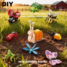DIY Fun Micro Particle Insect Building Blocks, 3D Children's Educational Assembly Toys, Soft Stress Relief Gadget, Classroom Reward Recommendation Small Gift, Warm Desktop Decor, Gift For Kids To Improve Hands-On Ability, Suitable For Valentine's Day, Father's Day, Mother's Day, Graduation Season, Spring, Wedding Season, Birthday And Other Holidays - Multicolor - View 2