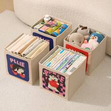 Multi-Purpose Cartoon Cat Storage Box, Foldable Fabric Closet Organizer With Stackable Design, Tidy Solution For Books, Toys & Kids' Room Clutter - Multicolor - View 9