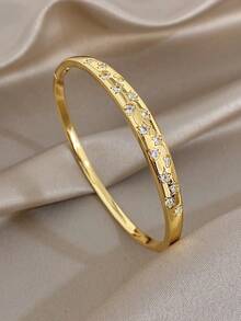 18K镀金双排镶嵌水晶珠铜手镯套装，设计师珠宝，金手镯，波西米亚风珠宝，适合日常佩戴、生日、约会、派对、海滩、复活节、狂欢节、情人节礼物、夏季珠宝 - 彩色 - 查看 13