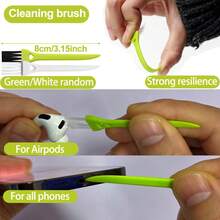 2 nút bịt cổng Type-C kèm 1 chổi vệ sinh | Nắp đậy cổng sạc Type-C/Lightning bằng kim loại, chống bụi - Nhiều màu - Xem 4