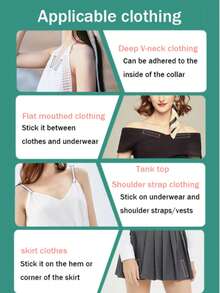 1 Pack 36pcs Seamless Non-Slip Stickers, Suitable For Camisoles, Dresses, One-Shoulder Garments And Flat Clothes, Can Prevent Neckline Slippage, Cover Chest And Anti-Glare - Anti-slip Stickers - View 7