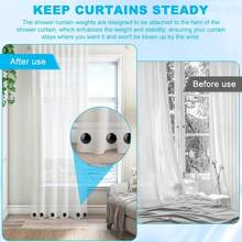 Nam châm giữ rèm tắm, ngăn rèm bị gió thổi bay, thích hợp dùng cho rèm cửa, cờ, khăn trải bàn. - trắng - Xem 4