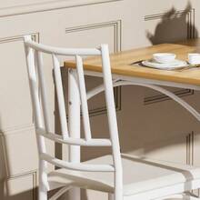 Dining Table Set, Bar Table With 4 Dining Chairs, Kitchen Table With Chairs, Industrial Breakfast Table For Kitchen, Living Room, Party Room, Natural And White, 110cm*60cm*76.5cm - Khaki - View 10