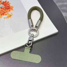 1套个性化手机挂绳，创意指环带8mm汽车钥匙链吊坠，防丢防盗小挂件，时尚挂链 - 彩色 - 查看 10