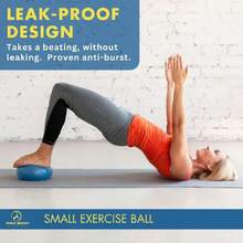 ProBody - Small Yoga Pilates Ball, 9-Inch Exercise Ball With Exercise Guide, Cool Colors Soft Mini Therapy Ball, Stability Ball, Training Ball, 44460460 - Redwood - View 2
