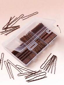 150pcs Metal Hair Clips, Women's Hair Accessories French U-Shaped Hair Clips Set (Black/Brown/Gold/Silver) - Three-mix Set a - View 2