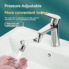Rotating Faucet Attachment With Extended Aerator, 1080° Multi-Functional Extended Faucet, Rotating Faucet Aerator, Copper Alloy - Multicolor - View 8