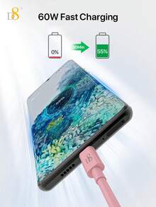 Porte-clés USB-C D8, câble de données USB (25 cm, 60 W/3 A), câble de charge USB-C court, câble de charge rapide de type C, accessoires pour téléphones, câbles USB compatibles avec iPhone 16 / iPhone 16 Pro / 16 Pro Max / 15 / 15 Pro Max / 13 / 15 Pro / Air 2023 / Pro 2023, Air 5, Galaxy Pixel 2 / 2 XL / 3 / 3 XL / 3a / 3a XL / 4 / 4 XL / 5 / 6 / 6a / 7, Air / Pro, Pro, Air 4, Mini 6 - Porte-clés rose + rose - Voir 5
